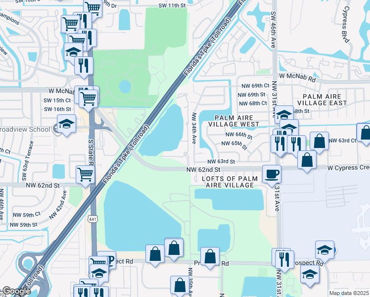map of restaurants, bars, coffee shops, grocery stores, and more near 1949 Cove Lake Road in North Lauderdale