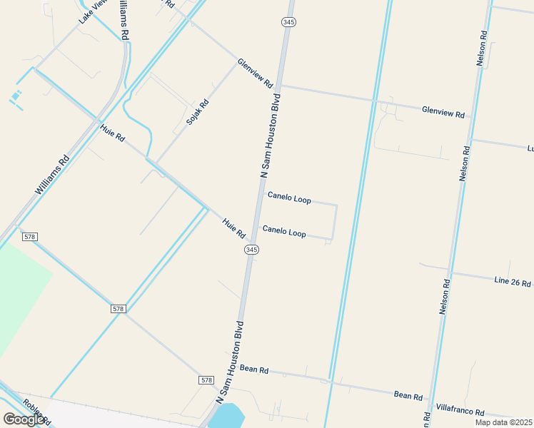 map of restaurants, bars, coffee shops, grocery stores, and more near 24393 Texas 345 in Rio Hondo