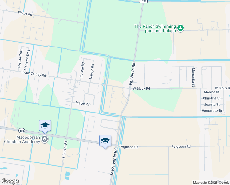 map of restaurants, bars, coffee shops, grocery stores, and more near 4806 White Eagle Road in Donna