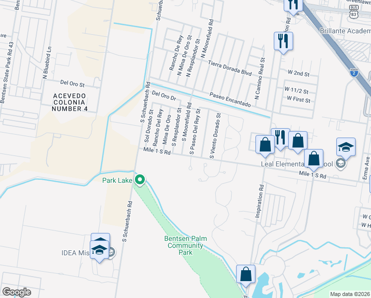map of restaurants, bars, coffee shops, grocery stores, and more near 613 South Moorefield Road in Mission