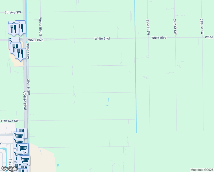 map of restaurants, bars, coffee shops, grocery stores, and more near 3411 13th Avenue Southwest in Naples