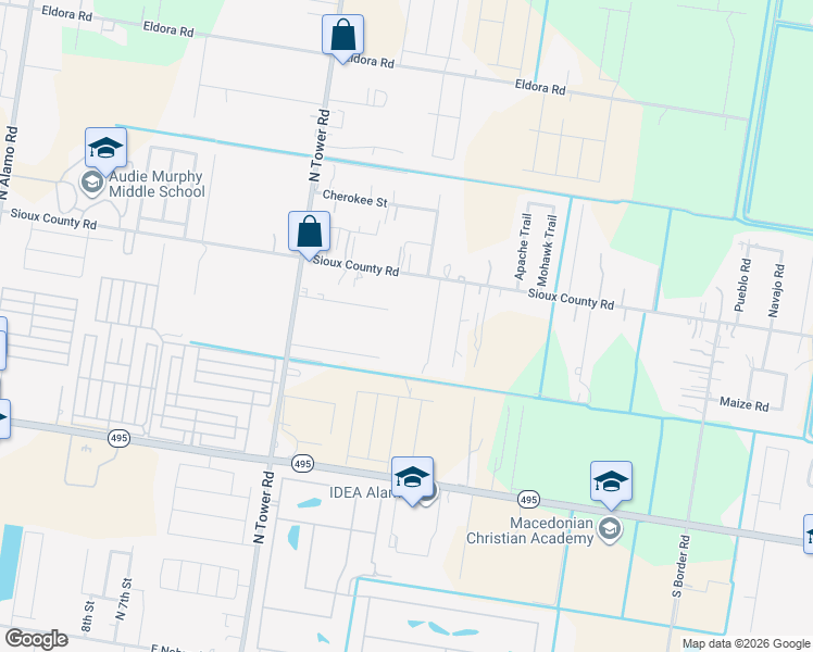 map of restaurants, bars, coffee shops, grocery stores, and more near 401 Lucas Court in Alamo