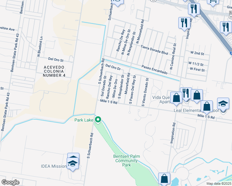 map of restaurants, bars, coffee shops, grocery stores, and more near 600 Mina De Oro in Mission