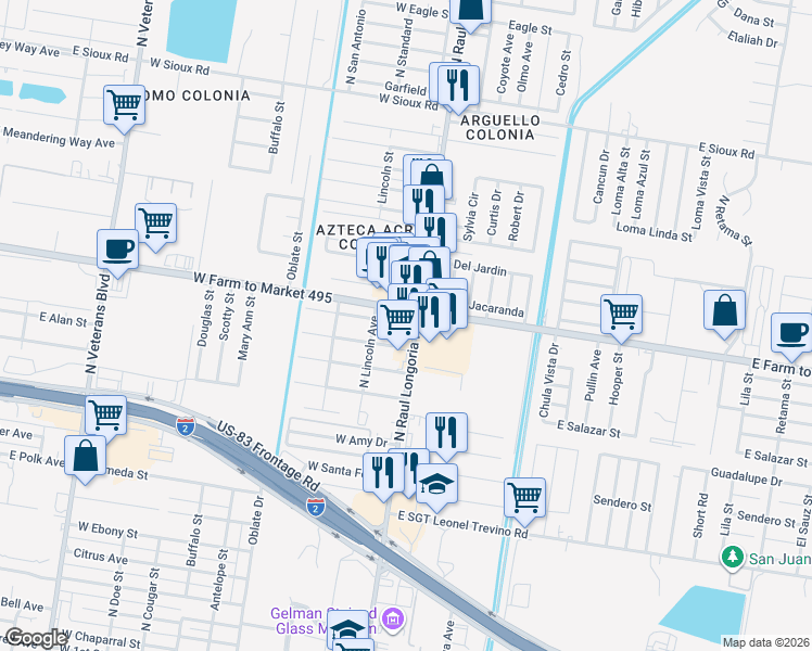 map of restaurants, bars, coffee shops, grocery stores, and more near in San Juan