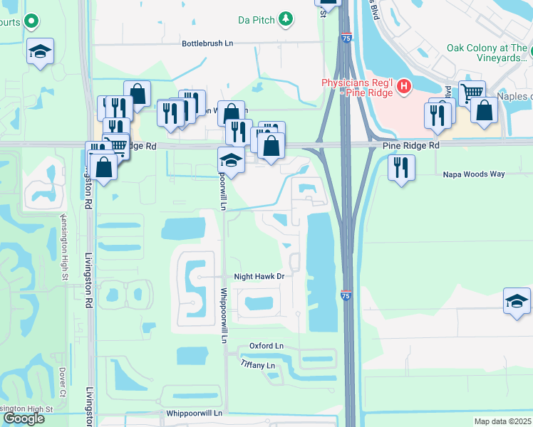 map of restaurants, bars, coffee shops, grocery stores, and more near 1337 Corso Palermo Court in Naples