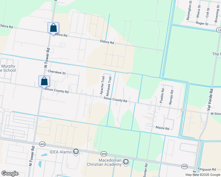 map of restaurants, bars, coffee shops, grocery stores, and more near 1204 Mohawk Trail in Alamo