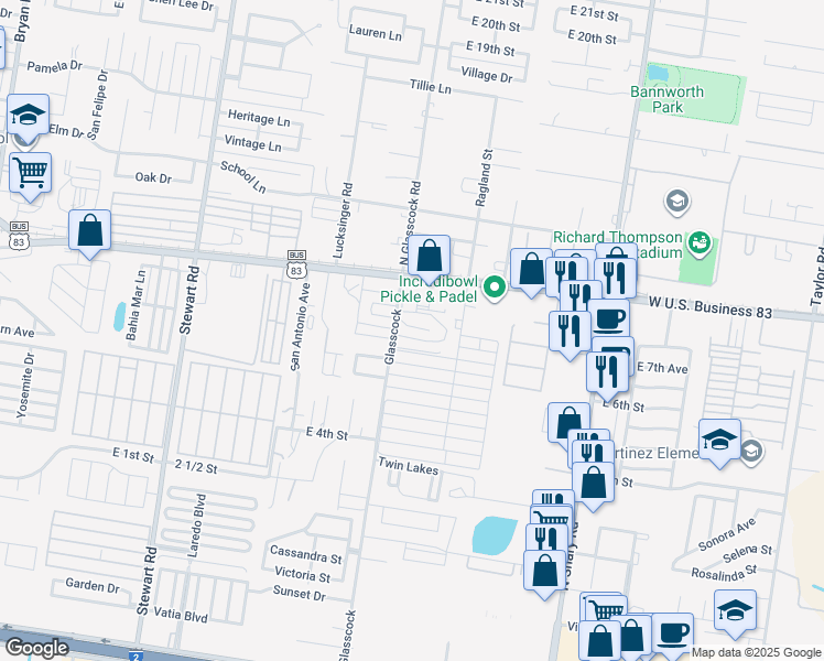 map of restaurants, bars, coffee shops, grocery stores, and more near 2004 Angus Court in Mission