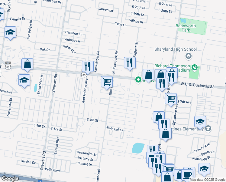 map of restaurants, bars, coffee shops, grocery stores, and more near 2004 Angus Court in Mission