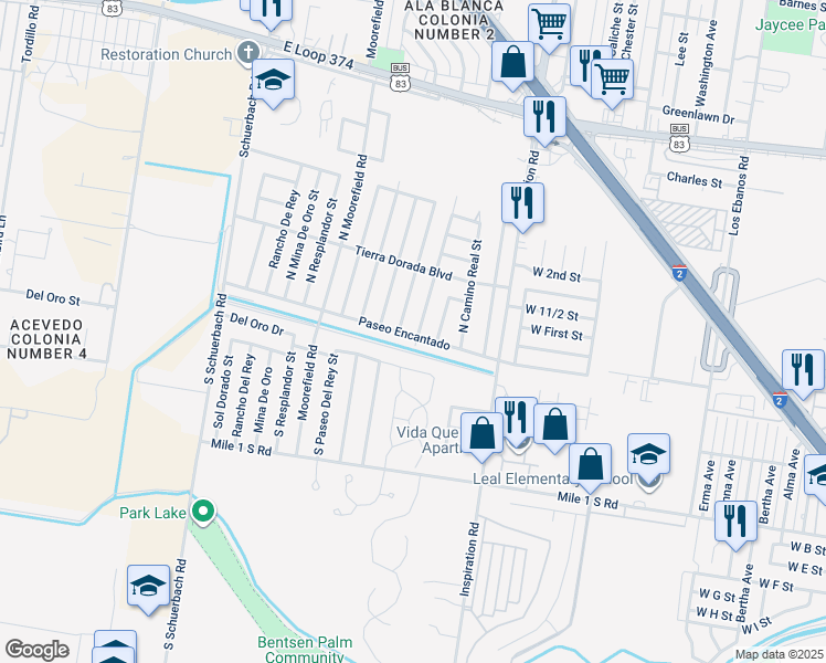 map of restaurants, bars, coffee shops, grocery stores, and more near 101 Paseo De La Tranquilidad in Mission