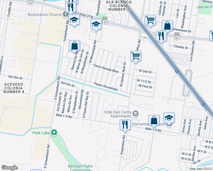 map of restaurants, bars, coffee shops, grocery stores, and more near 101 Paseo De La Tranquilidad in Mission