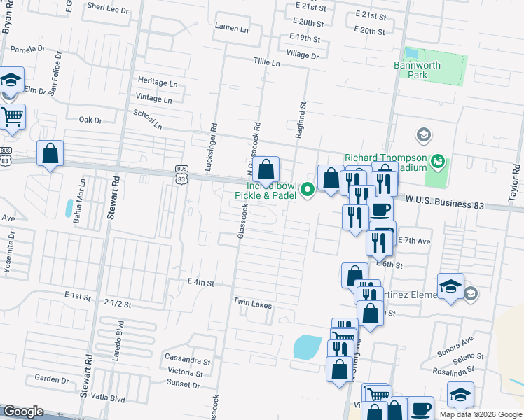 map of restaurants, bars, coffee shops, grocery stores, and more near 2004 Angus Court in Mission