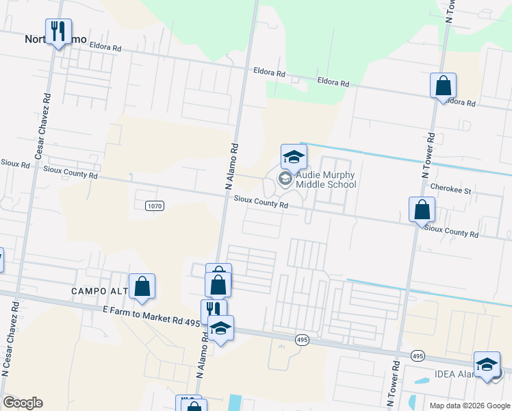 map of restaurants, bars, coffee shops, grocery stores, and more near 913 Sevilla Avenue in Alamo