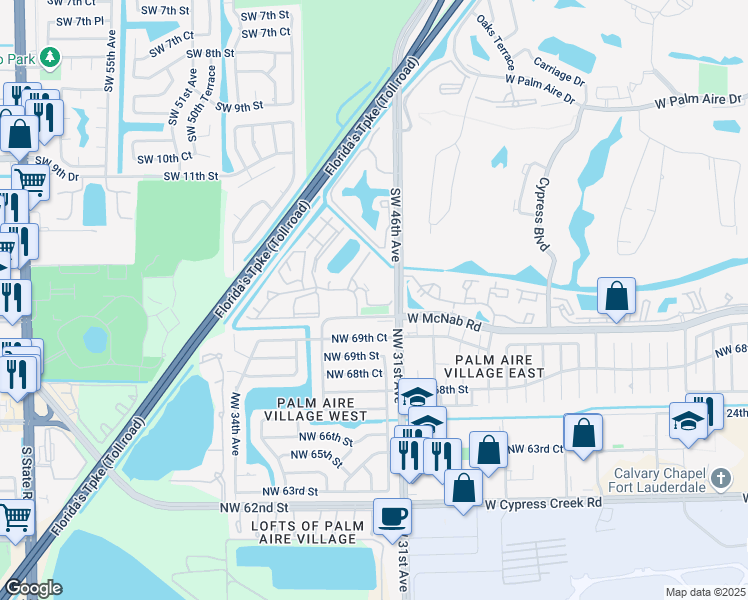 map of restaurants, bars, coffee shops, grocery stores, and more near 112 Gardens Drive in Pompano Beach