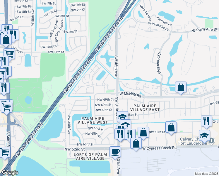 map of restaurants, bars, coffee shops, grocery stores, and more near 112 Gardens Drive in Pompano Beach