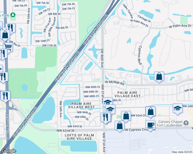 map of restaurants, bars, coffee shops, grocery stores, and more near 112 Gardens Drive in Pompano Beach
