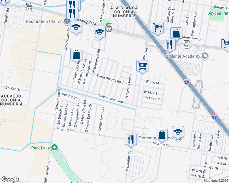 map of restaurants, bars, coffee shops, grocery stores, and more near 113 Tecate Drive in Mission