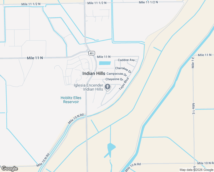 map of restaurants, bars, coffee shops, grocery stores, and more near 3729 Seminole Way in Mercedes