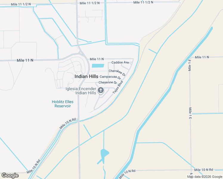 map of restaurants, bars, coffee shops, grocery stores, and more near 12682 Creek Place in Mercedes