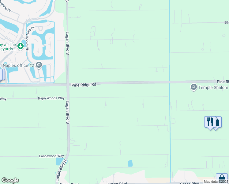 map of restaurants, bars, coffee shops, grocery stores, and more near 5221 Boxwood Way in Naples
