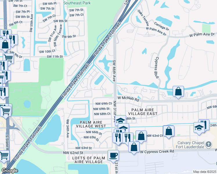 map of restaurants, bars, coffee shops, grocery stores, and more near 112 Gardens Drive in Pompano Beach