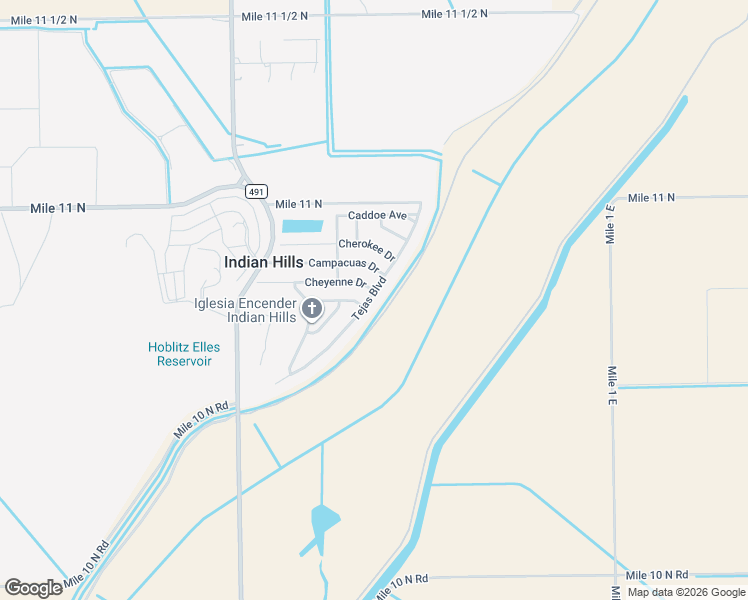 map of restaurants, bars, coffee shops, grocery stores, and more near 12720 Tejas Boulevard in Mercedes