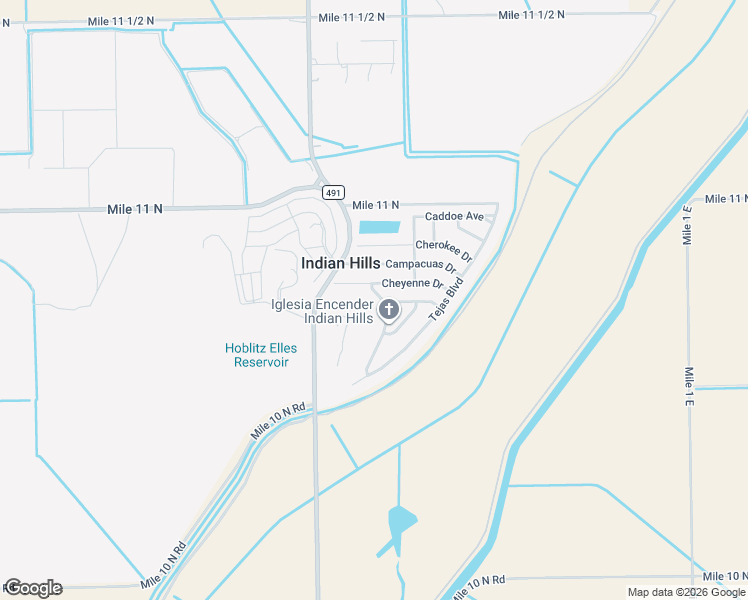 map of restaurants, bars, coffee shops, grocery stores, and more near 3729 Seminole Way in Mercedes