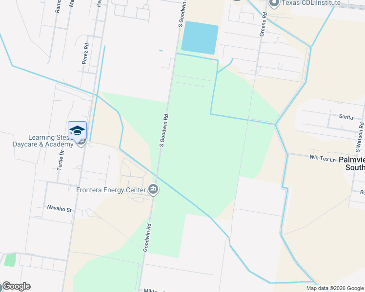 map of restaurants, bars, coffee shops, grocery stores, and more near 2305 Goodwin Road in Palmview