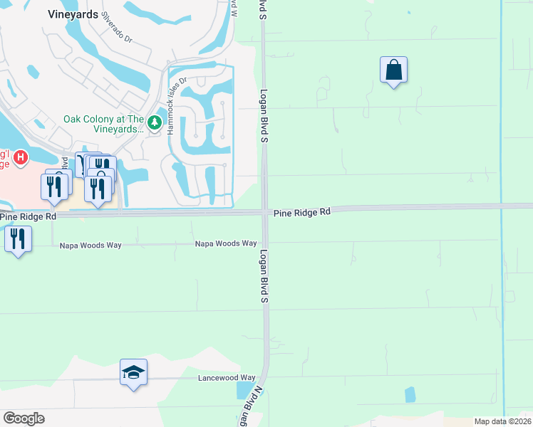 map of restaurants, bars, coffee shops, grocery stores, and more near in Collier County