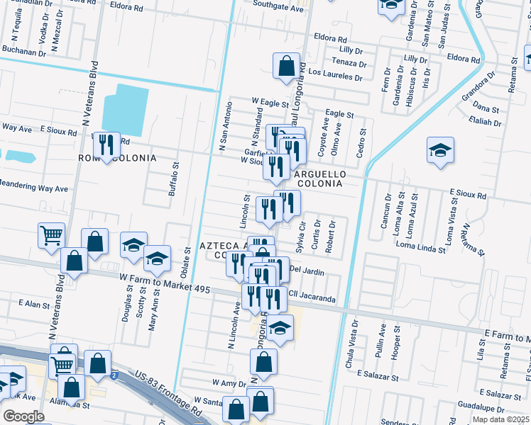 map of restaurants, bars, coffee shops, grocery stores, and more near 113 Alfredo Street in San Juan