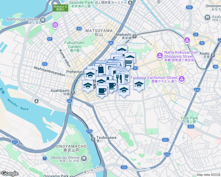 map of restaurants, bars, coffee shops, grocery stores, and more near in 