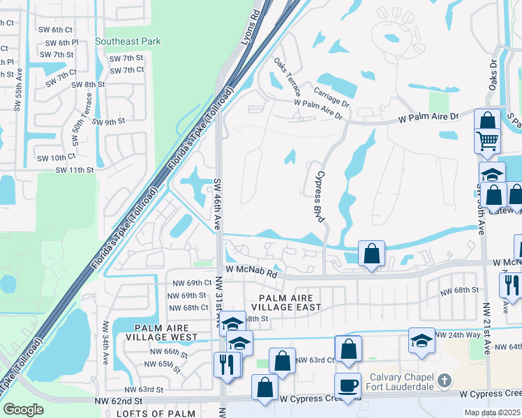 map of restaurants, bars, coffee shops, grocery stores, and more near 806 Cypress Grove Lane in Pompano Beach
