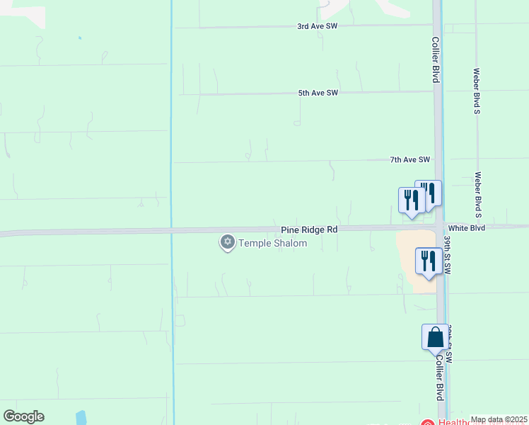 map of restaurants, bars, coffee shops, grocery stores, and more near 4461 Pine Ridge Road in Naples