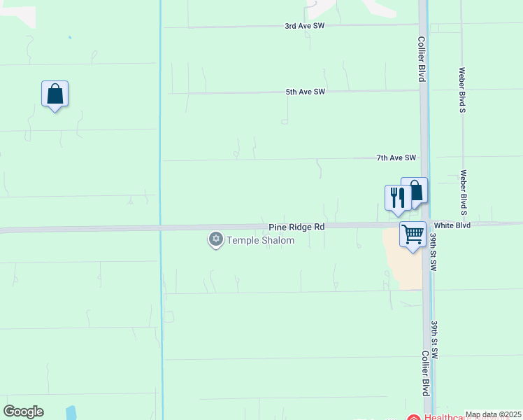 map of restaurants, bars, coffee shops, grocery stores, and more near 4461 Pine Ridge Road in Naples