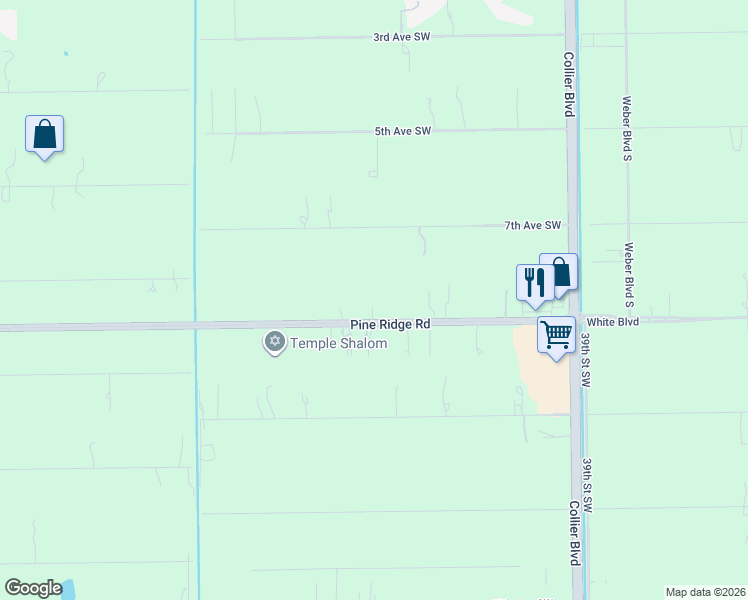 map of restaurants, bars, coffee shops, grocery stores, and more near 4381 Pine Ridge Road in Naples