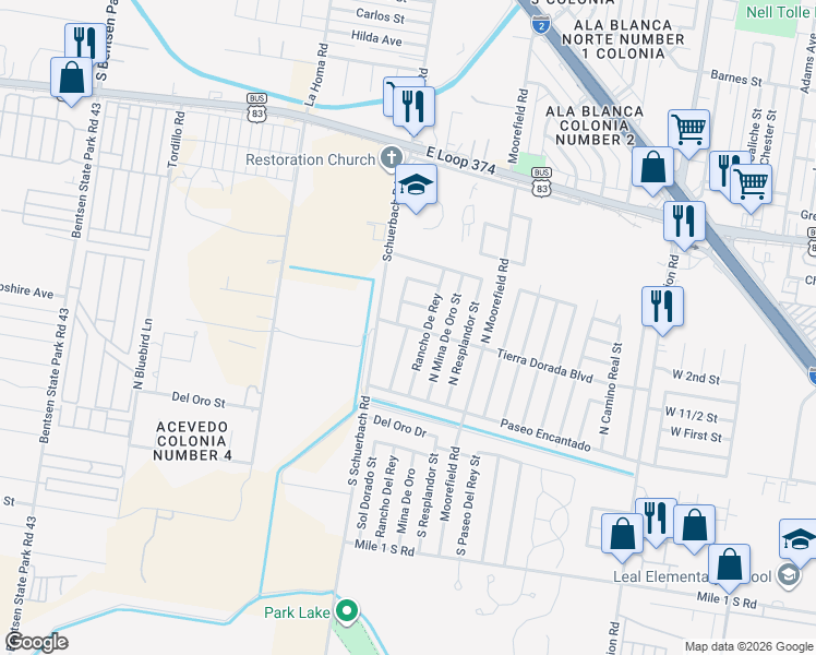 map of restaurants, bars, coffee shops, grocery stores, and more near 306 Sol Dorado Street in Mission