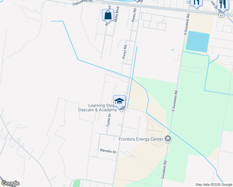 map of restaurants, bars, coffee shops, grocery stores, and more near 2708 Turtle Drive in Palmview