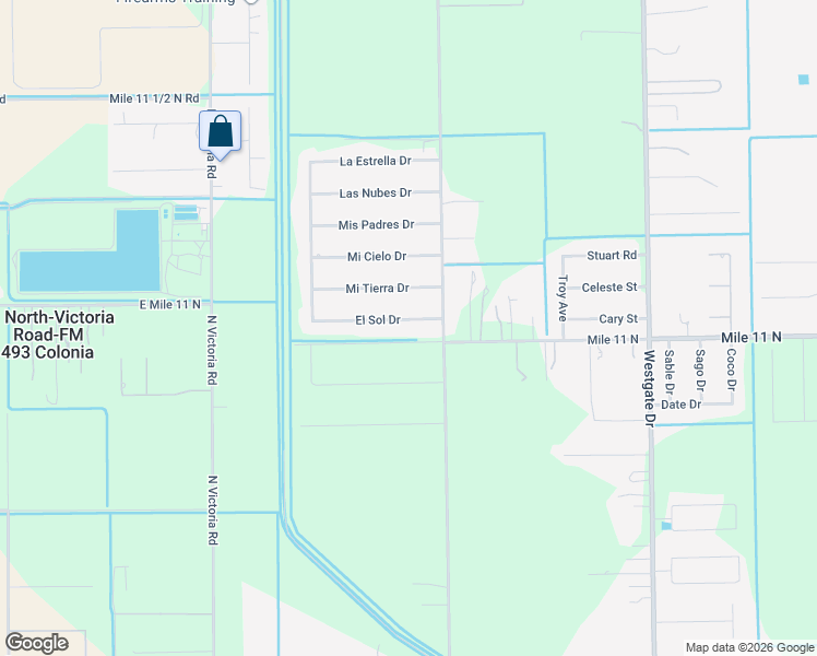 map of restaurants, bars, coffee shops, grocery stores, and more near 2610 El Sol Drive in Weslaco