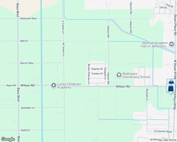 map of restaurants, bars, coffee shops, grocery stores, and more near 2301 Brown Pelican Lane in Harlingen