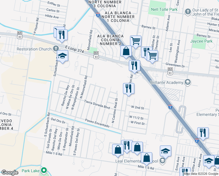 map of restaurants, bars, coffee shops, grocery stores, and more near 303 Paseo De La Tranquilidad in Mission