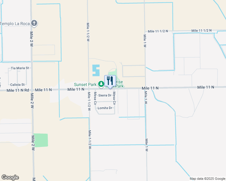 map of restaurants, bars, coffee shops, grocery stores, and more near 5233 Mile 11 N in Mercedes