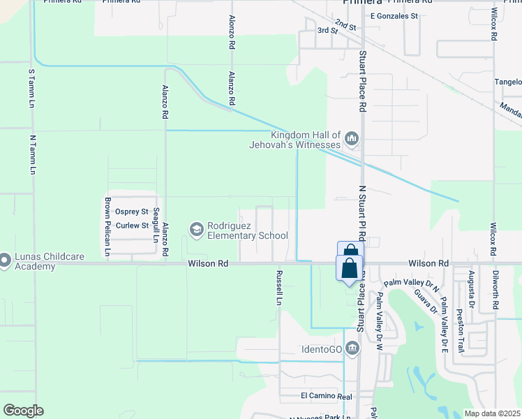 map of restaurants, bars, coffee shops, grocery stores, and more near 23814 Richmond Dr in Harlingen