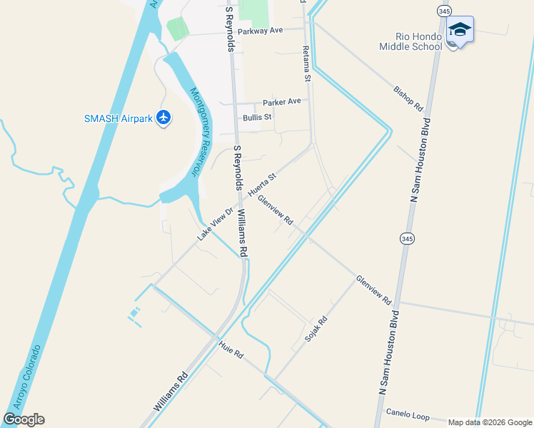 map of restaurants, bars, coffee shops, grocery stores, and more near 27572 Glenview Rd in Rio Hondo