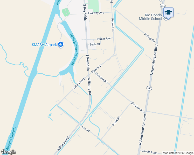 map of restaurants, bars, coffee shops, grocery stores, and more near 27572 Glenview Rd in Rio Hondo