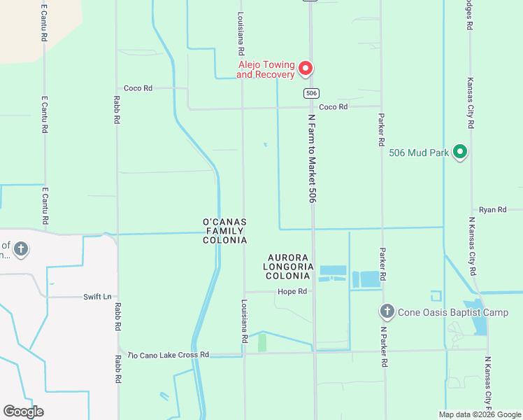 map of restaurants, bars, coffee shops, grocery stores, and more near 23565 Louisiana Rd in La Feria