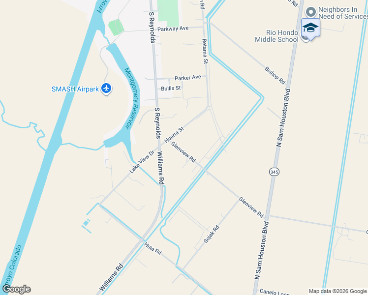 map of restaurants, bars, coffee shops, grocery stores, and more near 27556 Glenview Road in Rio Hondo