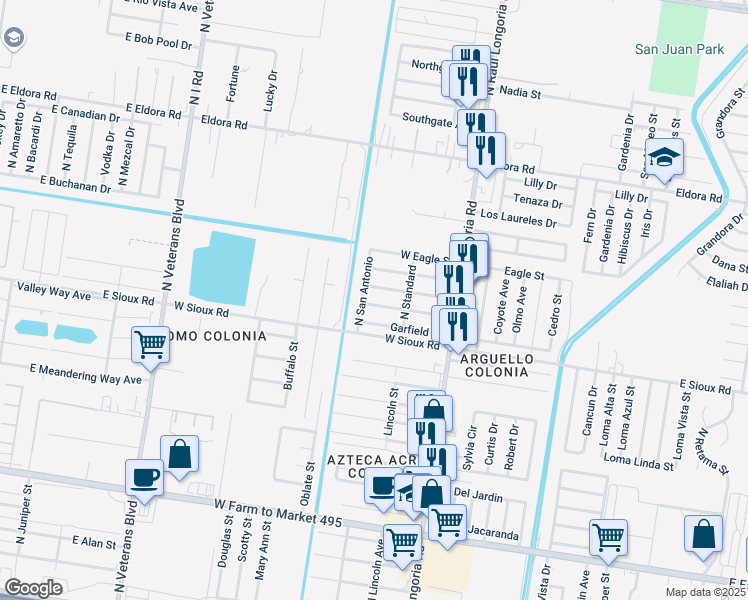 map of restaurants, bars, coffee shops, grocery stores, and more near 211 Cardinal Street in San Juan