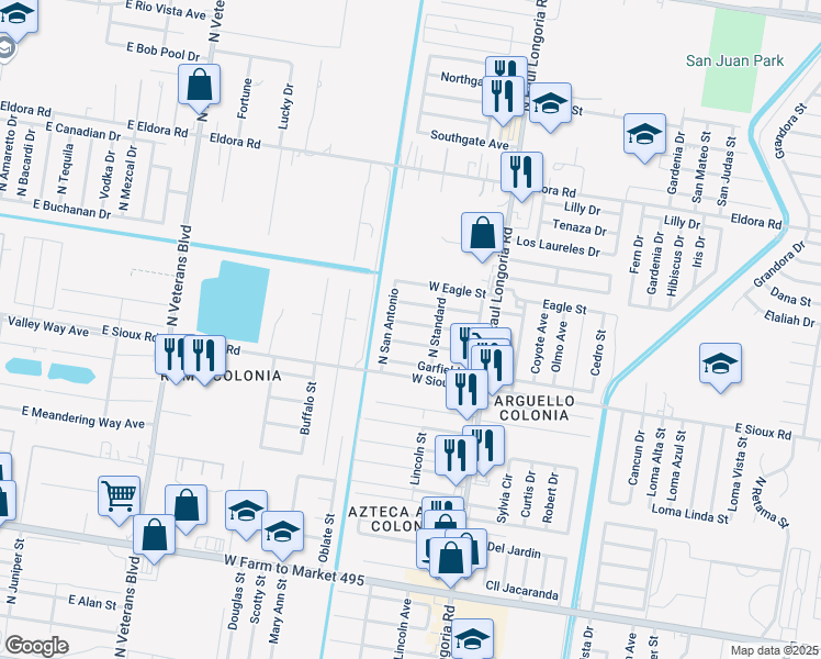 map of restaurants, bars, coffee shops, grocery stores, and more near 211 Cardinal St in San Juan