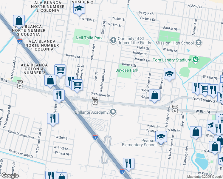 map of restaurants, bars, coffee shops, grocery stores, and more near 909 Los Ebanos Road in Mission