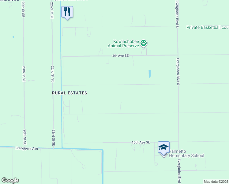 map of restaurants, bars, coffee shops, grocery stores, and more near 2660 6th Avenue Southeast in Naples