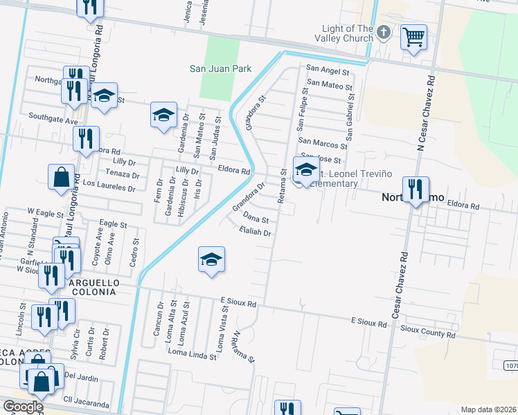 map of restaurants, bars, coffee shops, grocery stores, and more near 723 Carmen Street in San Juan